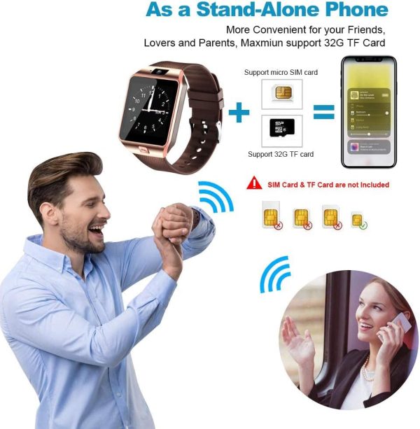 Dz09 Bluetooth Smartwatch with Sim Card Slot, SD Card Slot and Camera